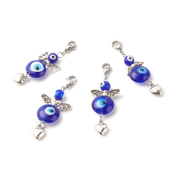 PandaHall Wings & Heart Tibetan Style Alloy Pendant Decorates, with Evil Eye Lampwork Beads & 304 Stainless Steel Lobster Claw Clasps...
PandaHall Wings & Heart Tibetan Style Alloy Pendant Decorates, with Evil Eye Lampwork Beads & 304 Stainless Steel Lobster Claw Clasps...