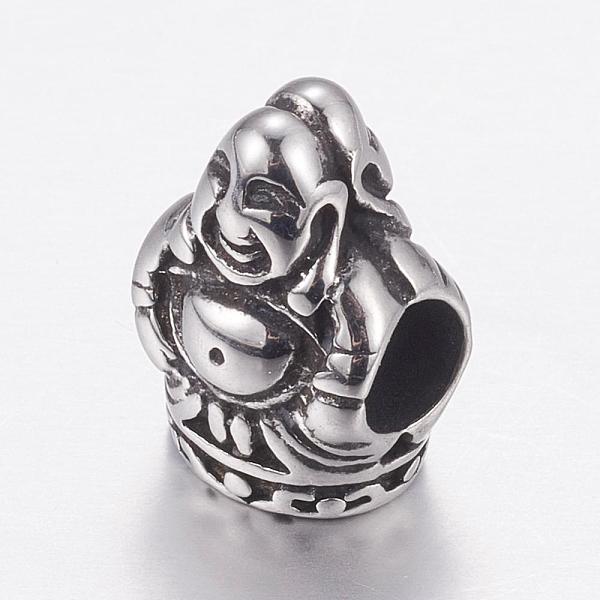 PandaHall 304 Stainless Steel European Beads, Large Hole Beads, Buddha, Antique Silver, 10x8x15mm, Hole: 5mm 304 Stainless Steel Human
PandaHall 304 Stainless Steel European Beads, Large Hole Beads, Buddha, Antique Silver, 10x8x15mm, Hole: 5mm 304 Stainless Steel Human