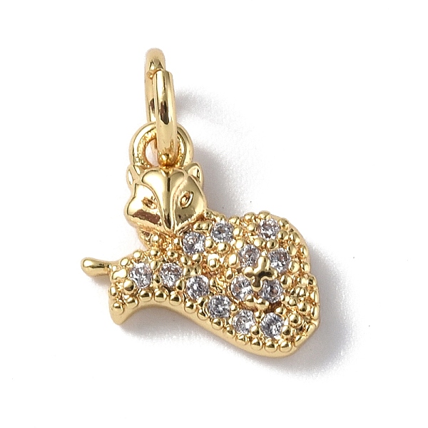 PandaHall Brass Micro Pave Cubic Zirconia Charms, with Jump Ring, Fox Charms, Real 18K Gold Plated, 10x10.5x2.5mm, Hole: 3mm Brass+Cubic..., Clear
PandaHall Brass Micro Pave Cubic Zirconia Charms, with Jump Ring, Fox Charms, Real 18K Gold Plated, 10x10.5x2.5mm, Hole: 3mm Brass+Cubic..., Clear