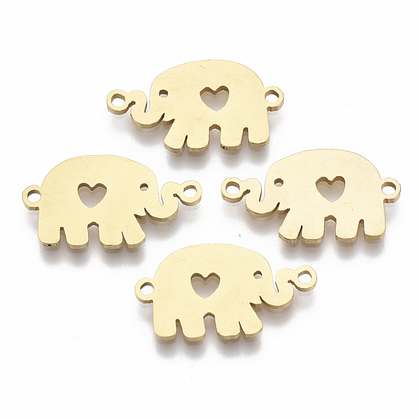 PandaHall 201 Stainless Steel Links connectors, Laser Cut, Elephant, Golden, 11x19.5x1mm, Hole: 1.4mm 201 Stainless Steel Elephant
PandaHall 201 Stainless Steel Links connectors, Laser Cut, Elephant, Golden, 11x19.5x1mm, Hole: 1.4mm 201 Stainless Steel Elephant