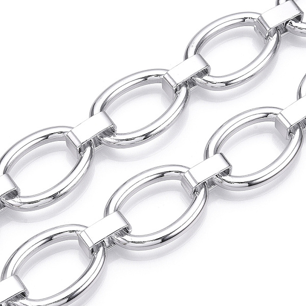 PandaHall Aluminum Oval Link Chains, Unwelded, Platinum, 27.5x19x4mm, 12x5x1.5mm Aluminum
PandaHall Aluminum Oval Link Chains, Unwelded, Platinum, 27.5x19x4mm, 12x5x1.5mm Aluminum