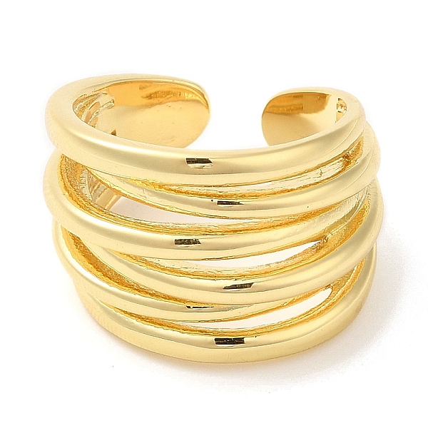PandaHall Rack Plating Brass Multi Line Open Cuff Ring for Women, Lead Free & Cadmium Free, Real 18K Gold Plated, US Size 7 1/4(17.5mm)...
PandaHall Rack Plating Brass Multi Line Open Cuff Ring for Women, Lead Free & Cadmium Free, Real 18K Gold Plated, US Size 7 1/4(17.5mm)...