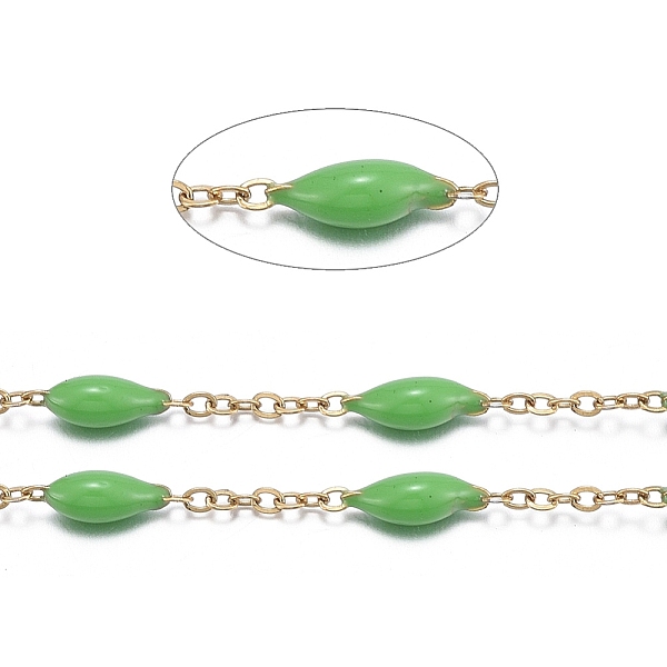 PandaHall Handmade Enamel Beaded Chains, with Stainless Steel Curb Chains and Spool, Soldered, Long-Lasting Plated, Golden, Lime Green...
PandaHall Handmade Enamel Beaded Chains, with Stainless Steel Curb Chains and Spool, Soldered, Long-Lasting Plated, Golden, Lime Green...