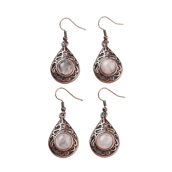 PandaHall Natural Rose Quartz Teardrop Dangle Earrings, Red Copper Plated Hollow Brass Earrings for Women, 46.5x19.5mm Rose Quartz Teardrop
PandaHall Natural Rose Quartz Teardrop Dangle Earrings, Red Copper Plated Hollow Brass Earrings for Women, 46.5x19.5mm Rose Quartz Teardrop