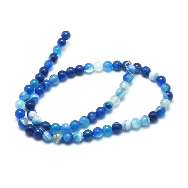 PandaHall Natural Striped Agate/Banded Agate Beads Strands, Dyed & Heated, Round, Royal Blue, 10mm, Hole: 1mm, about 37pcs/strand, 14.9 inch...
PandaHall Natural Striped Agate/Banded Agate Beads Strands, Dyed & Heated, Round, Royal Blue, 10mm, Hole: 1mm, about 37pcs/strand, 14.9 inch...