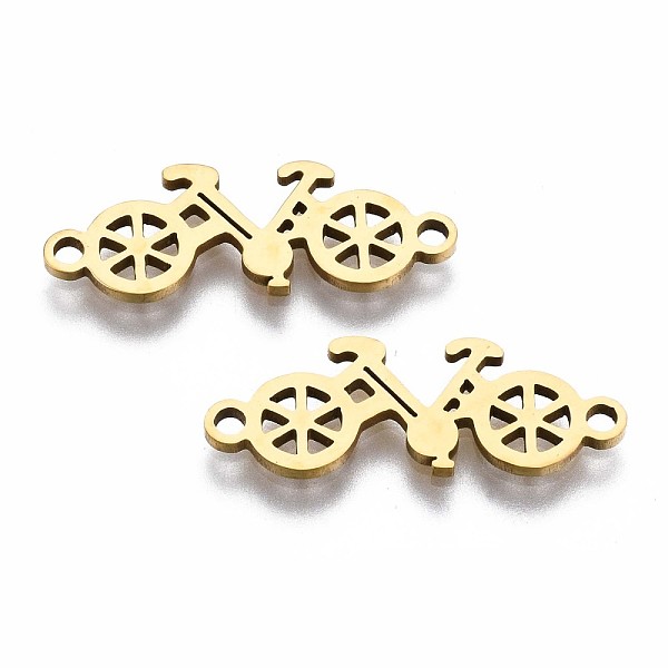 PandaHall 201 Stainless Steel Link Connectors, Laser Cut, Bicycle, Golden, 7.5x21x1mm, Hole: 1.4mm 201 Stainless Steel Vehicle
PandaHall 201 Stainless Steel Link Connectors, Laser Cut, Bicycle, Golden, 7.5x21x1mm, Hole: 1.4mm 201 Stainless Steel Vehicle
