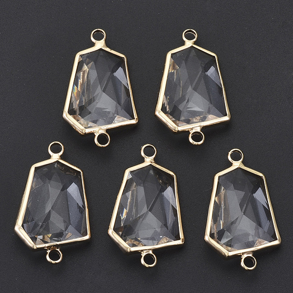 PandaHall Glass Links Connectors, with Light Gold Plated Brass, Faceted, Clear, 26x16x7mm, Hole: 2mm Brass+Glass Hexagon Clear
PandaHall Glass Links Connectors, with Light Gold Plated Brass, Faceted, Clear, 26x16x7mm, Hole: 2mm Brass+Glass Hexagon Clear