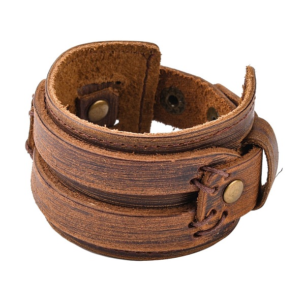 PandaHall Leather Wrap Snap Bracelets, Saddle Brown, 220~240mm(8-5/8 inch~9-1/2 inch) Leather Brown
PandaHall Leather Wrap Snap Bracelets, Saddle Brown, 220~240mm(8-5/8 inch~9-1/2 inch) Leather Brown