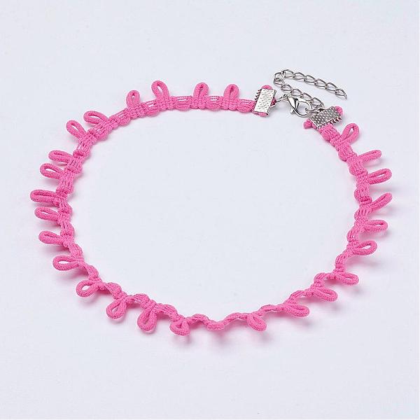 PandaHall Cloth Gothic Choker Necklaces, with Iron Finding, Platinum, Pearl Pink, 11.4 inch(29cm) Cloth Pink
PandaHall Cloth Gothic Choker Necklaces, with Iron Finding, Platinum, Pearl Pink, 11.4 inch(29cm) Cloth Pink