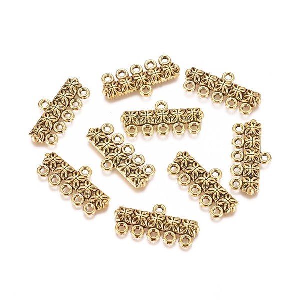 PandaHall Tibetan Style Alloy Chandelier Components Links, 5-Strand Reducer Connector, Antique Golden, Lead Free and Cadmium Free, 12mm wide...
PandaHall Tibetan Style Alloy Chandelier Components Links, 5-Strand Reducer Connector, Antique Golden, Lead Free and Cadmium Free, 12mm wide...