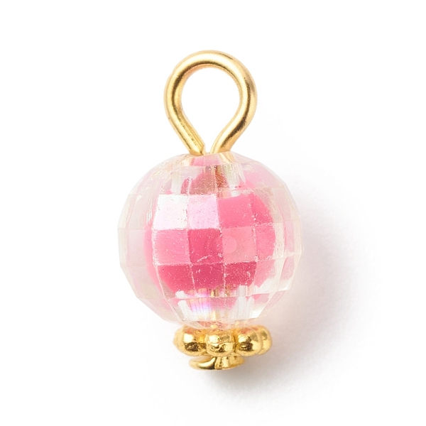 PandaHall Transparent Acrylic Charms, Faceted, with Golden Tone Iron & Alloy Findings, Bead in Bead, AB Color, Round, Mixed Color, 14x8mm..., Multicolor
PandaHall Transparent Acrylic Charms, Faceted, with Golden Tone Iron & Alloy Findings, Bead in Bead, AB Color, Round, Mixed Color, 14x8mm..., Multicolor