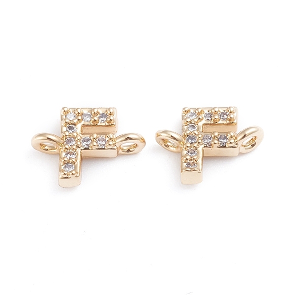 PandaHall Brass Micro Pave Cubic Zirconia Links Connectors, Long-Lasting Plated, Letter, Clear, Real 18K Gold Plated, Letter.F, 7x9x2.8mm...
PandaHall Brass Micro Pave Cubic Zirconia Links Connectors, Long-Lasting Plated, Letter, Clear, Real 18K Gold Plated, Letter.F, 7x9x2.8mm...