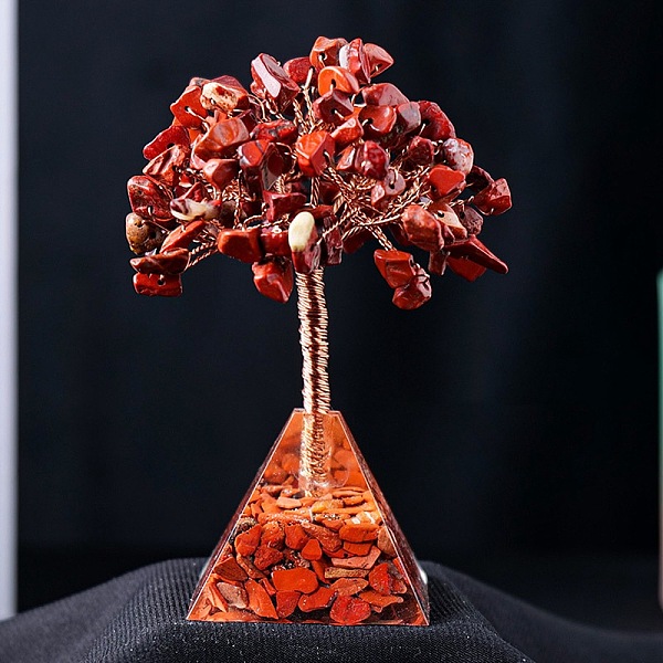 PandaHall Natural Red Jasper Chips Tree Decorations, Gemstone Pyramid Base with Copper Wire Feng Shui Energy Stone Gift for Home Office...
PandaHall Natural Red Jasper Chips Tree Decorations, Gemstone Pyramid Base with Copper Wire Feng Shui Energy Stone Gift for Home Office...
