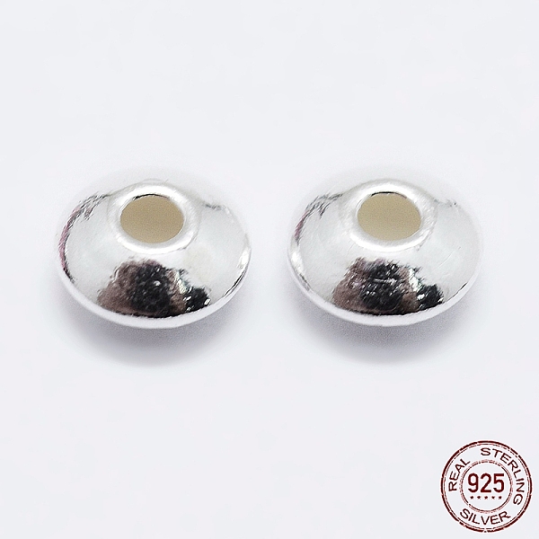 PandaHall 925 Sterling Silver Spacer Beads, Saucer Beads, Silver, 5x2.5mm, Hole: 1.4mm Sterling Silver Rondelle Silver
PandaHall 925 Sterling Silver Spacer Beads, Saucer Beads, Silver, 5x2.5mm, Hole: 1.4mm Sterling Silver Rondelle Silver