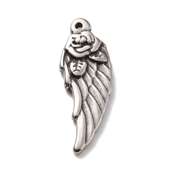 PandaHall 304 Stainless Steel Pendants, Wing, Stainless Steel Color, 31.5x11.5x3.5mm, Hole: 1.4mm 304 Stainless Steel Wing
PandaHall 304 Stainless Steel Pendants, Wing, Stainless Steel Color, 31.5x11.5x3.5mm, Hole: 1.4mm 304 Stainless Steel Wing