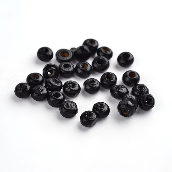 PandaHall Dyed Natural Wood Beads, Round, Black, 4~5x3mm, Hole: 1.2mm, about 37340pcs/1000g Wood Round Black
PandaHall Dyed Natural Wood Beads, Round, Black, 4~5x3mm, Hole: 1.2mm, about 37340pcs/1000g Wood Round Black