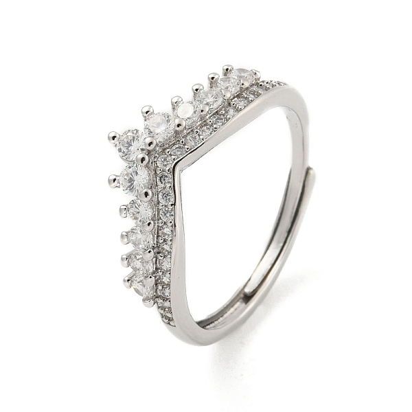 PandaHall Brass Micro Pave Cubic Zirconia Adjustable Rings, Crown, Platinum, US Size 9 3/4(19.5mm) Brass+Cubic Zirconia Crown
PandaHall Brass Micro Pave Cubic Zirconia Adjustable Rings, Crown, Platinum, US Size 9 3/4(19.5mm) Brass+Cubic Zirconia Crown