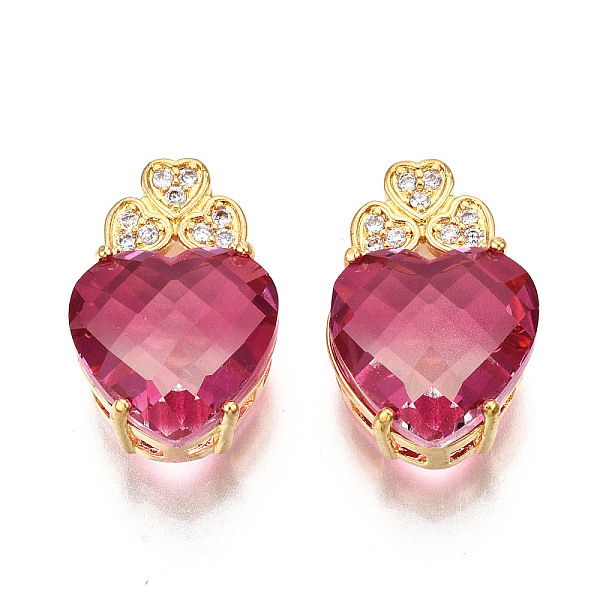 PandaHall K9 Glass Pendants, with Brass Rhinestone Findings, Faceted, Heart, Matte Gold Color, Camellia, 18.5x12.5x6.5mm, Hole: 2x2mm..., Pink
PandaHall K9 Glass Pendants, with Brass Rhinestone Findings, Faceted, Heart, Matte Gold Color, Camellia, 18.5x12.5x6.5mm, Hole: 2x2mm..., Pink