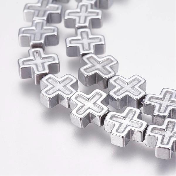 PandaHall Grade AA Non-Magnetic Synthetic Hematite Bead Strands, Cross, Silver Plated, 8x8x3mm, Hole: 1mm, about 49pcs/strand, 15.7 inch...
PandaHall Grade AA Non-Magnetic Synthetic Hematite Bead Strands, Cross, Silver Plated, 8x8x3mm, Hole: 1mm, about 49pcs/strand, 15.7 inch...