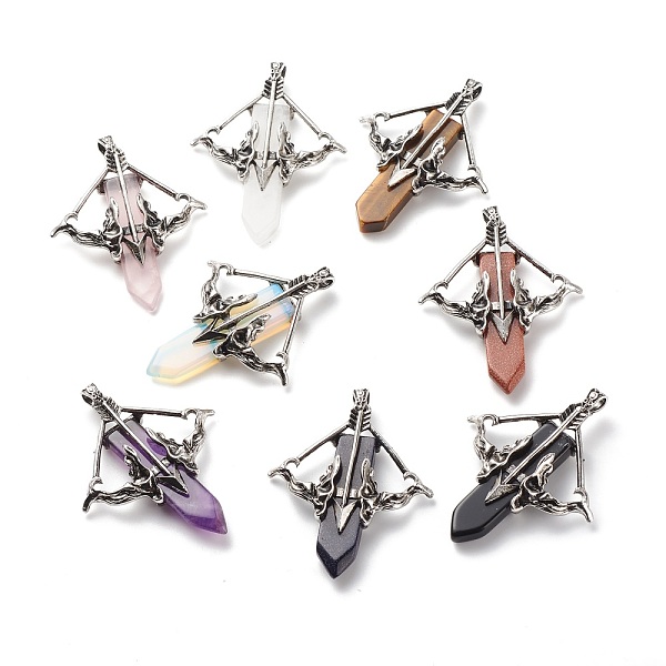 PandaHall Natural & Synthetic Gemstone Big Pendants, with Antique Silver Tone Alloy Findings, Cadmium Free & Lead Free, Faceted, Bow with...
PandaHall Natural & Synthetic Gemstone Big Pendants, with Antique Silver Tone Alloy Findings, Cadmium Free & Lead Free, Faceted, Bow with...