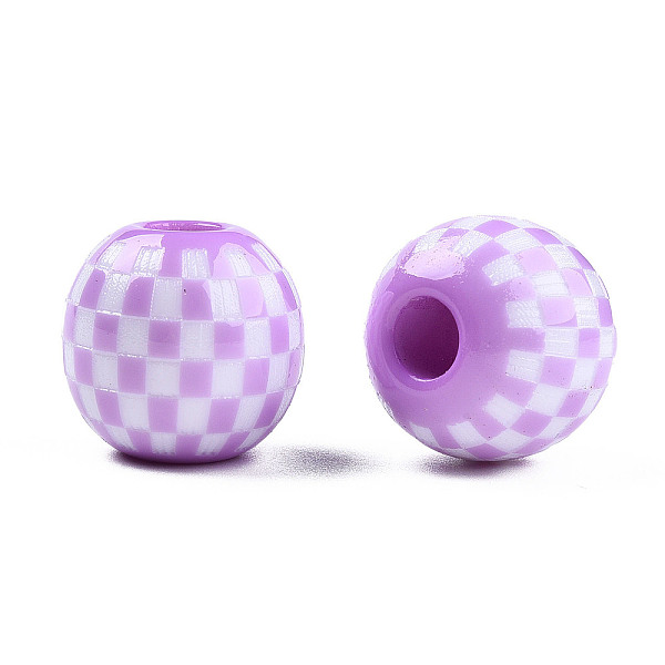 PandaHall Opaque Resin European Beads, Large Hole Beads, Round with Tartan Pattern, Plum, 19.5x18mm, Hole: 6mm Resin Round Purple
PandaHall Opaque Resin European Beads, Large Hole Beads, Round with Tartan Pattern, Plum, 19.5x18mm, Hole: 6mm Resin Round Purple