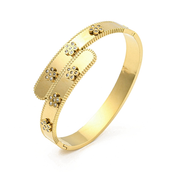 PandaHall 304 Stainless Steel Pave Crystal Rhinestone Hollow Out Hinged Bangles for Women, Golden, 3/8~3/4 inch(0.9~1.8cm), Inner Diameter..., Clear
PandaHall 304 Stainless Steel Pave Crystal Rhinestone Hollow Out Hinged Bangles for Women, Golden, 3/8~3/4 inch(0.9~1.8cm), Inner Diameter..., Clear