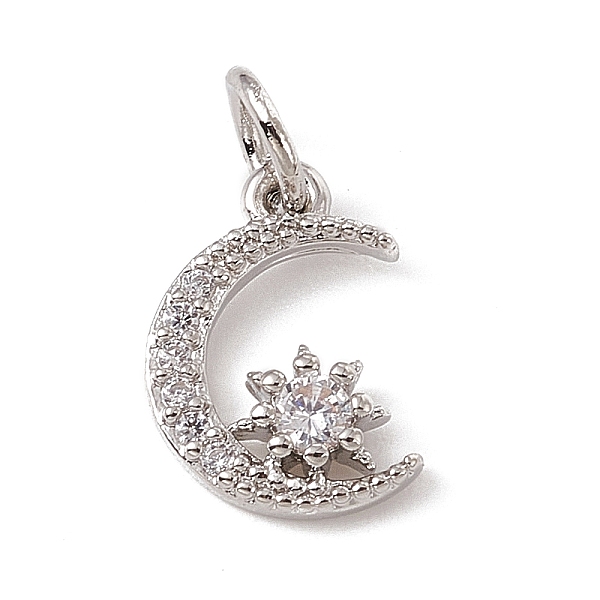 PandaHall Brass Micro Pave Cubic Zirconia Charms, with Jump Ring, Moon & Star Charm, Platinum, 12x9x2.5mm, Hole: 3mm Brass+Cubic Zirconia..., Clear
PandaHall Brass Micro Pave Cubic Zirconia Charms, with Jump Ring, Moon & Star Charm, Platinum, 12x9x2.5mm, Hole: 3mm Brass+Cubic Zirconia..., Clear