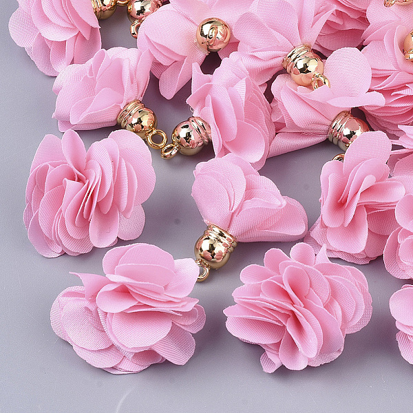 PandaHall Cloth Pendant Decorations, with Acrylic Findings, Flower, Pearl Pink, 25~30x28~35mm, Hole: 2mm Cloth Flower
PandaHall Cloth Pendant Decorations, with Acrylic Findings, Flower, Pearl Pink, 25~30x28~35mm, Hole: 2mm Cloth Flower