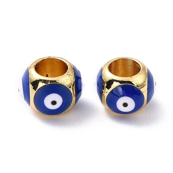 PandaHall Real 18K Gold Plated Brass European Beads, with Enamel, Long-Lasting Plated, Round with Evil Eye, Dark Blue, 8x6mm, Hole: 4.5mm...
PandaHall Real 18K Gold Plated Brass European Beads, with Enamel, Long-Lasting Plated, Round with Evil Eye, Dark Blue, 8x6mm, Hole: 4.5mm...