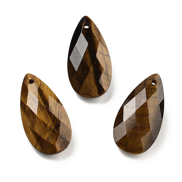 PandaHall Natural Tiger Eye Pendants, Faceted Teardrop Charms, 24x12.5x6mm, Hole: 1.2mm Tiger Eye Teardrop
PandaHall Natural Tiger Eye Pendants, Faceted Teardrop Charms, 24x12.5x6mm, Hole: 1.2mm Tiger Eye Teardrop