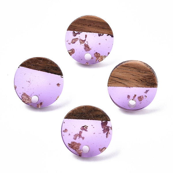 PandaHall Transparent Resin & Walnut Wood Stud Earring Findings, with 304 Stainless Steel Pin and Gold Foil, Flat Round, Teal, 14mm, Hole..., Cyan
PandaHall Transparent Resin & Walnut Wood Stud Earring Findings, with 304 Stainless Steel Pin and Gold Foil, Flat Round, Teal, 14mm, Hole..., Cyan