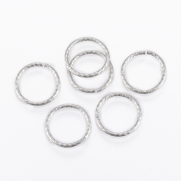 PandaHall 304 Stainless Steel Jump Rings, Open Jump Rings, Textured, Stainless Steel Color, 14.5x1mm, about 12mm inner diameter 304...
PandaHall 304 Stainless Steel Jump Rings, Open Jump Rings, Textured, Stainless Steel Color, 14.5x1mm, about 12mm inner diameter 304...