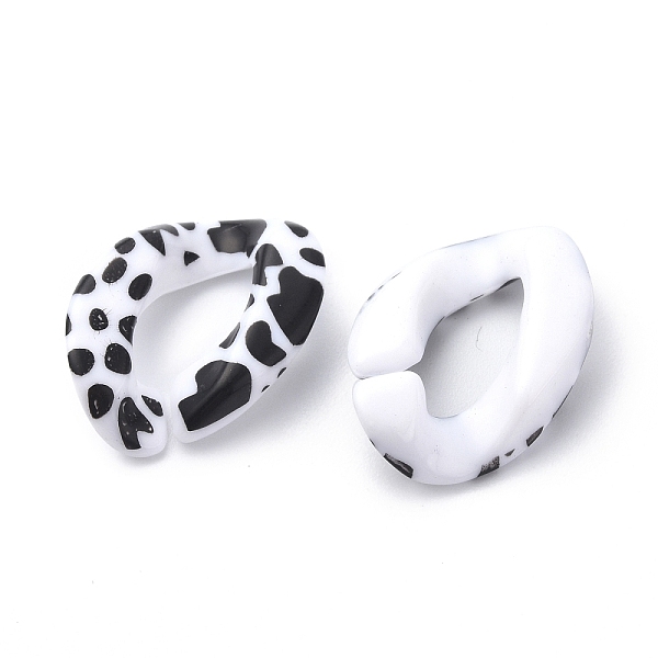 PandaHall Acrylic Linking Rings, Quick Link Connector, for Curb Chain Making, Twisted Oval, White & Black, Cow Pattern, 17x23x5.5mm Acrylic...
PandaHall Acrylic Linking Rings, Quick Link Connector, for Curb Chain Making, Twisted Oval, White & Black, Cow Pattern, 17x23x5.5mm Acrylic...