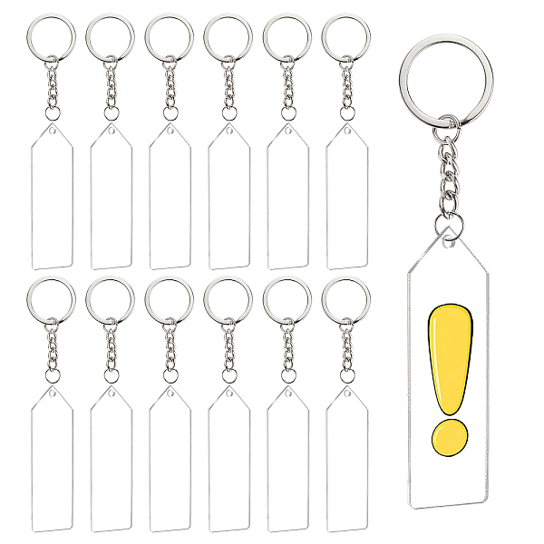 PandaHall BENECREAT DIY Rectangle with Angle Acrylic Pendant Keychain Making Kits, with Iron Split Key Rings, Platinum & Stainless Steel..., Clear
PandaHall BENECREAT DIY Rectangle with Angle Acrylic Pendant Keychain Making Kits, with Iron Split Key Rings, Platinum & Stainless Steel..., Clear