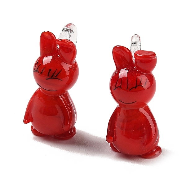 PandaHall Handmade Lampwork Pendants, Rabbit Charms, Red, 26~27x11~13mm, Hole: 3~4mm Lampwork Rabbit Red
PandaHall Handmade Lampwork Pendants, Rabbit Charms, Red, 26~27x11~13mm, Hole: 3~4mm Lampwork Rabbit Red