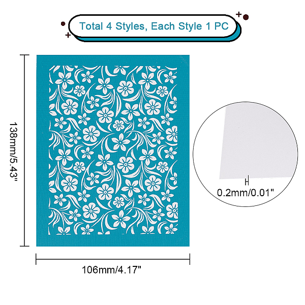 PandaHall AHADEMAKER 4Pcs 4 Styles Self-Adhesive Silk Screen Printing Stencil, for Painting on Wood, DIY Decoration T-Shirt Fabric, Clay...
PandaHall AHADEMAKER 4Pcs 4 Styles Self-Adhesive Silk Screen Printing Stencil, for Painting on Wood, DIY Decoration T-Shirt Fabric, Clay...