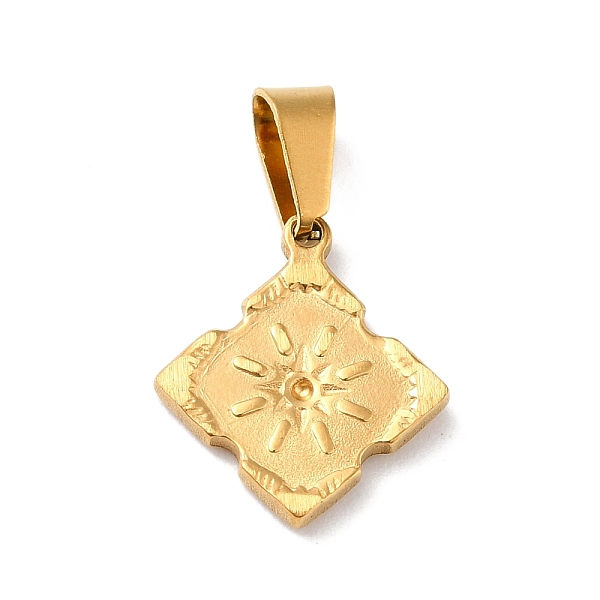 PandaHall Vacuum Plating 304 Stainless Steel Pendants, with 201 Stainless Steel Snap On Bails, Rhombus with Sun, Golden, 17x15x2mm, Hole...
PandaHall Vacuum Plating 304 Stainless Steel Pendants, with 201 Stainless Steel Snap On Bails, Rhombus with Sun, Golden, 17x15x2mm, Hole...