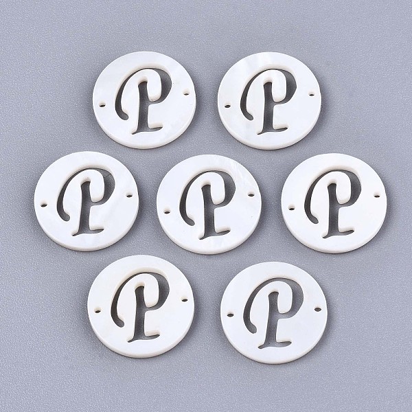 PandaHall Natural Freshwater Shell Links Connectors, Flat Round with Letter, Letter.P, 14.5x1.5mm, Hole: 0.9mm Shell Letter P
PandaHall Natural Freshwater Shell Links Connectors, Flat Round with Letter, Letter.P, 14.5x1.5mm, Hole: 0.9mm Shell Letter P