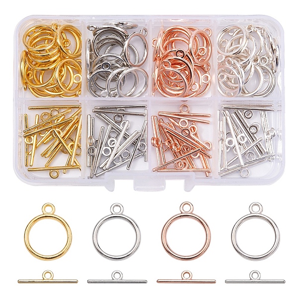 PandaHall 60Sets 4 Colors Alloy Toggle Clasps, Flat Round, Cadmium Free & Nickel Free & Lead Free, Mixed Color, Flat Round: 15x2mm, Hole...
PandaHall 60Sets 4 Colors Alloy Toggle Clasps, Flat Round, Cadmium Free & Nickel Free & Lead Free, Mixed Color, Flat Round: 15x2mm, Hole...