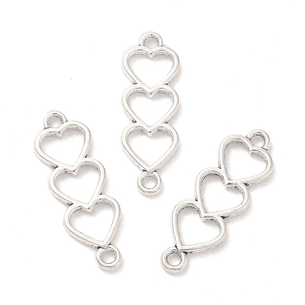 PandaHall Tibetan Style Alloy Connector Charms, Triple Heart Links, Antique Silver, 24x8x1.5mm, Hole: 1.6mm, about 1785pcs/1000g Alloy Heart
PandaHall Tibetan Style Alloy Connector Charms, Triple Heart Links, Antique Silver, 24x8x1.5mm, Hole: 1.6mm, about 1785pcs/1000g Alloy Heart