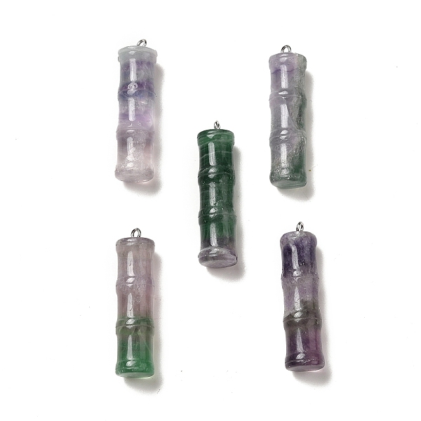 PandaHall Natural Fluorite Pendants, Bamboo Stick Charms, with Stainless Steel Color Tone 304 Stainless Steel Loops, 45x12.5mm, Hole: 2mm...
PandaHall Natural Fluorite Pendants, Bamboo Stick Charms, with Stainless Steel Color Tone 304 Stainless Steel Loops, 45x12.5mm, Hole: 2mm...