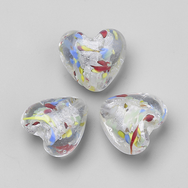 PandaHall Handmade Silver Foil Lampwork Beads, Heart, White, 21x20x13mm, Hole: 2mm Silver Foil Heart White
PandaHall Handmade Silver Foil Lampwork Beads, Heart, White, 21x20x13mm, Hole: 2mm Silver Foil Heart White
