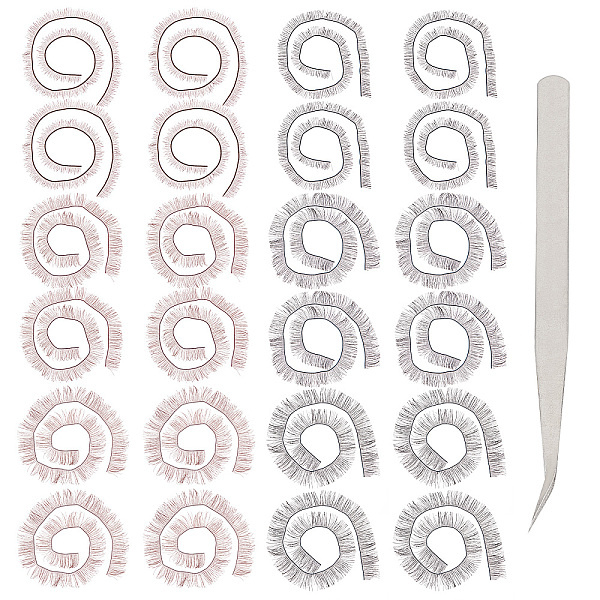 PandaHall Gorgecraft 24Pcs 6 Style Plush Craft Doll Eyelashes Strips, BJD False Eyelashes Accessories Making Supplies, with Iron Beading..., Multicolor
PandaHall Gorgecraft 24Pcs 6 Style Plush Craft Doll Eyelashes Strips, BJD False Eyelashes Accessories Making Supplies, with Iron Beading..., Multicolor