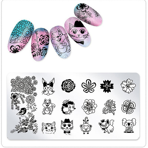 PandaHall Stainless Steel Nail Stamping Plates, Nail Stamper Nail Art Plates Floral Geometry Animal, for Template Image Manicure Stencils..., Black
PandaHall Stainless Steel Nail Stamping Plates, Nail Stamper Nail Art Plates Floral Geometry Animal, for Template Image Manicure Stencils..., Black