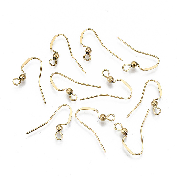PandaHall 304 Stainless Steel Earring Hooks, Ear Wire, with Horizontal Loop, Cadmium Free & Nickel Free & Lead Free, Real 18K Gold Plated...
PandaHall 304 Stainless Steel Earring Hooks, Ear Wire, with Horizontal Loop, Cadmium Free & Nickel Free & Lead Free, Real 18K Gold Plated...