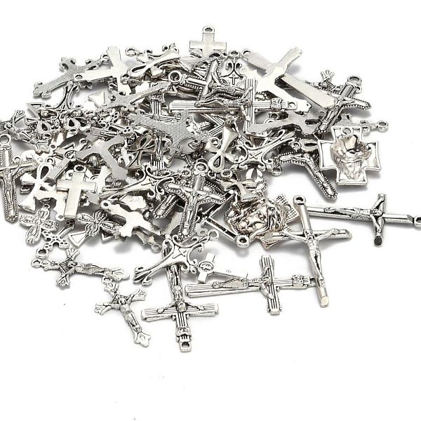 PandaHall Tibetan Style Alloy Pendants, Cross, Mixed Style, Antique Silver, 18~76x10~59x1.5~6mm, Hole: 1~5mm Alloy Cross
PandaHall Tibetan Style Alloy Pendants, Cross, Mixed Style, Antique Silver, 18~76x10~59x1.5~6mm, Hole: 1~5mm Alloy Cross
