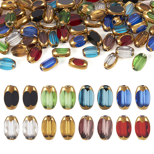 PandaHall 80Pcs 8 Colors Electroplate Glass Beads Strands, Edge Golden Plated, Oval, Mixed Color, 7x4.5x4mm, Hole: 0.8mm, 10Pcs/color Glass..., Multicolor
PandaHall 80Pcs 8 Colors Electroplate Glass Beads Strands, Edge Golden Plated, Oval, Mixed Color, 7x4.5x4mm, Hole: 0.8mm, 10Pcs/color Glass..., Multicolor