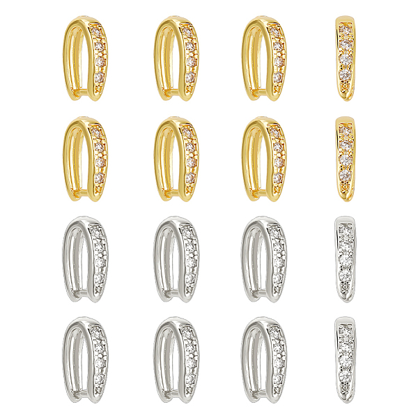 PandaHall 12Pcs 2 Colors Brass Micro Pave Clear Cubic Zirconia Snap on Bails, Platinum & Golden, 11.5x9.5x2.5mm, 6Pcs/color Brass+Cubic...
PandaHall 12Pcs 2 Colors Brass Micro Pave Clear Cubic Zirconia Snap on Bails, Platinum & Golden, 11.5x9.5x2.5mm, 6Pcs/color Brass+Cubic...