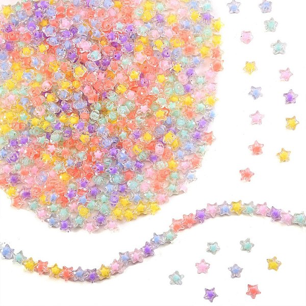 PandaHall Transparent Acrylic Beads, Bead in Bead, Faceted, Star, Mixed Color, 10.5x11x7mm, Hole: 2mm, about 768pcs/300g Acrylic Star..., Multicolor
PandaHall Transparent Acrylic Beads, Bead in Bead, Faceted, Star, Mixed Color, 10.5x11x7mm, Hole: 2mm, about 768pcs/300g Acrylic Star..., Multicolor