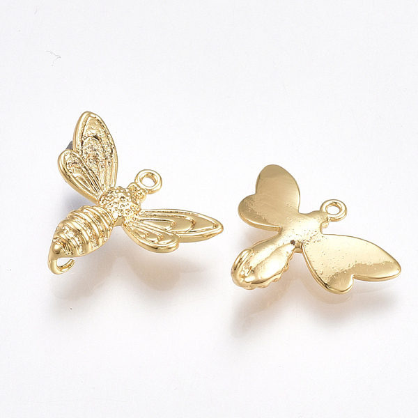 PandaHall Brass Links connectors, Bees, Nickel Free, Real 18K Gold Plated, 14x17x5mm, Hole: 1mm Brass Bees
PandaHall Brass Links connectors, Bees, Nickel Free, Real 18K Gold Plated, 14x17x5mm, Hole: 1mm Brass Bees